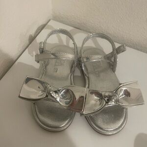 Zara toddler Mirrored Sandals with bow